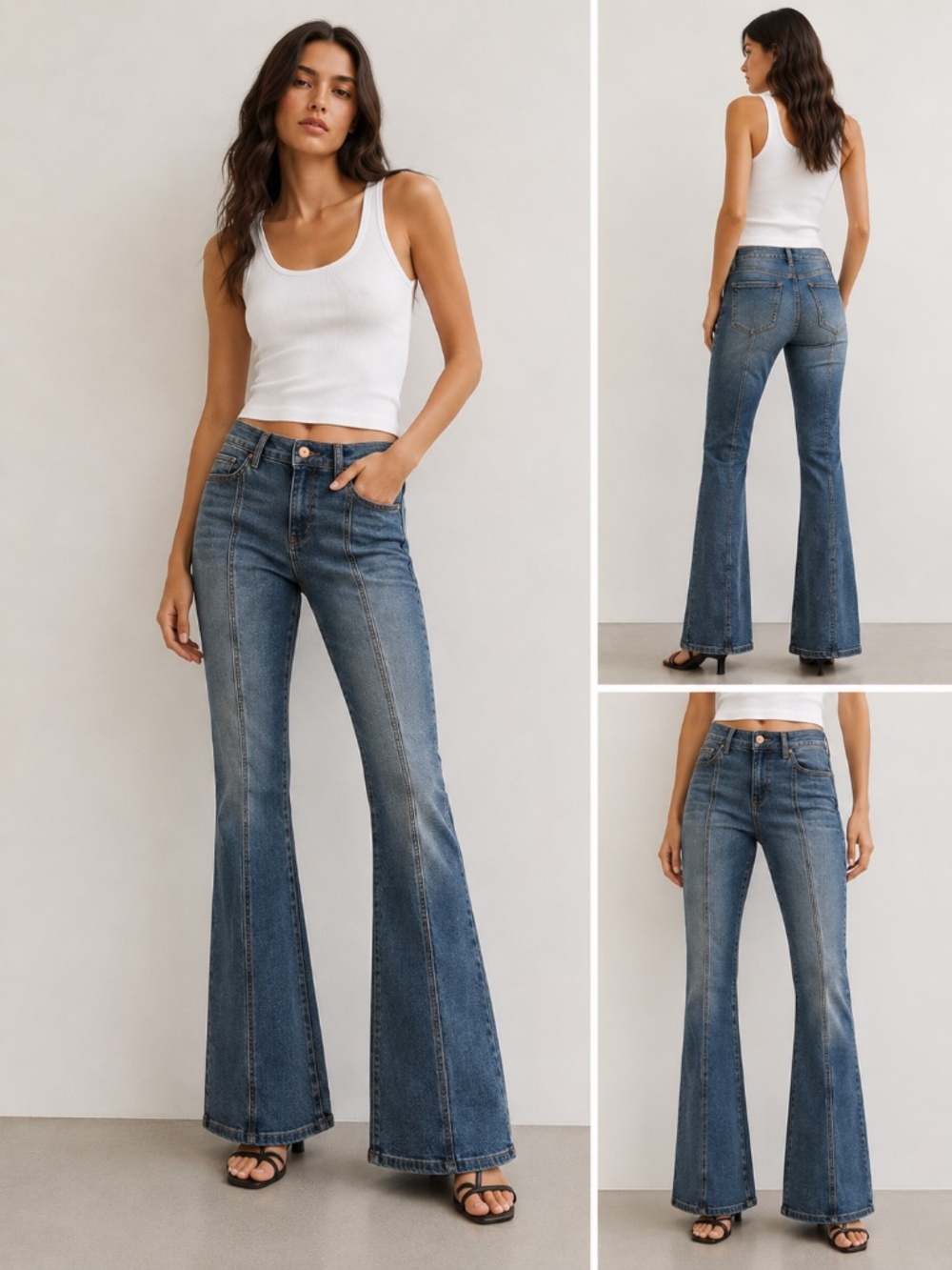 NICOLE MILLER SOHO HIGH RISE FLARE JEANS